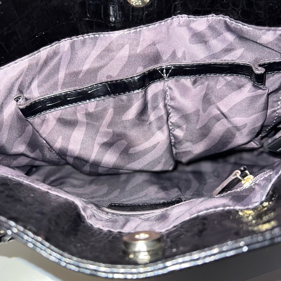 Anne Klein Black Embossed Shoulder Bag - Picture 9 of 9